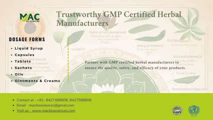 GMP certified ayurvedic manufacturer
